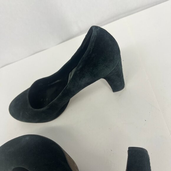 EILEEN FISHER - Suede Block Heel black Pump - Picture 10 of 14
